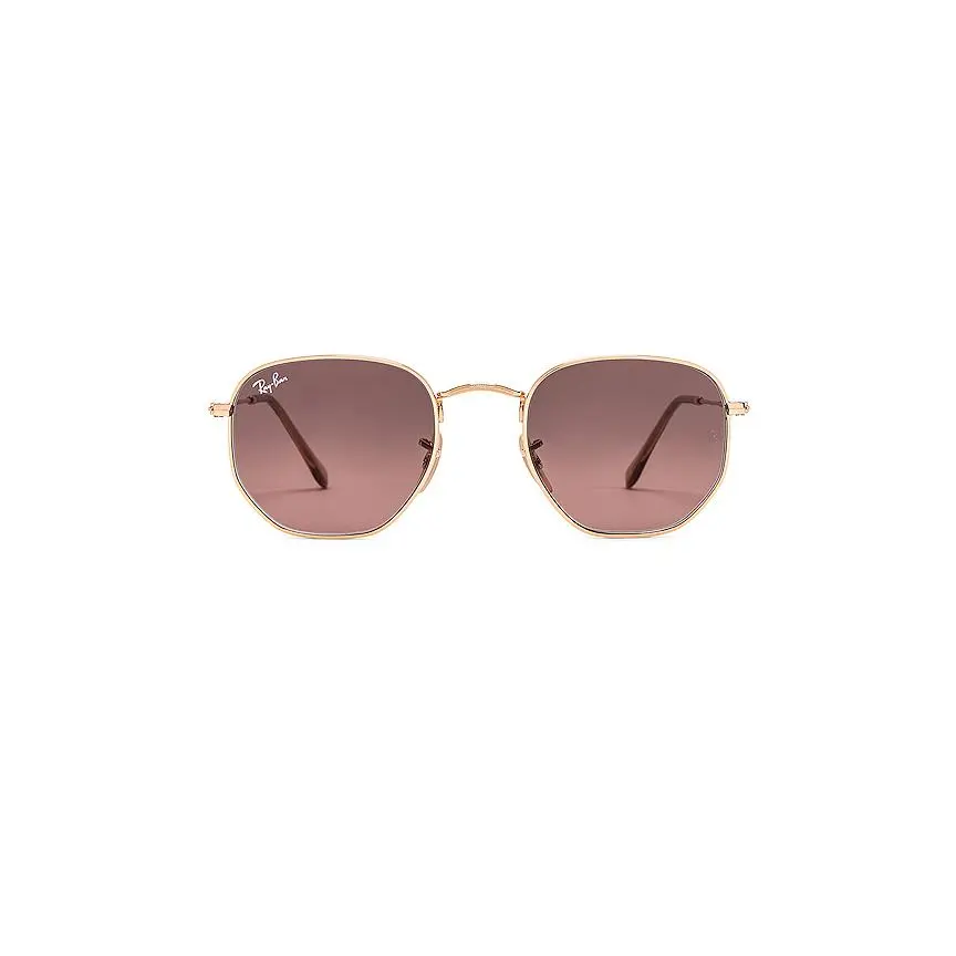 Ray-Ban Hexagonal Flat in Gold & Brown Grey Gradient Ray-Ban Hexagonal Flat in Gold & Brown Grey Gradient