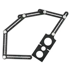 Universal Six-sided Angle Measuring Locator, Aluminum Alloy Angle Template, Six-fold Ruler, Tiling Tool, Hardware