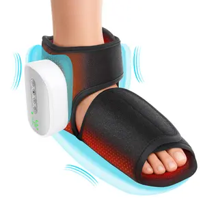 Electric Foot Massager with Heat & Compression, Cordless Dual Airbag Ankle Massager for Circulation, 3 Modes 4 Intensities 4 Heating Levels, Heated Ankle Wrap for Men Women Seniors