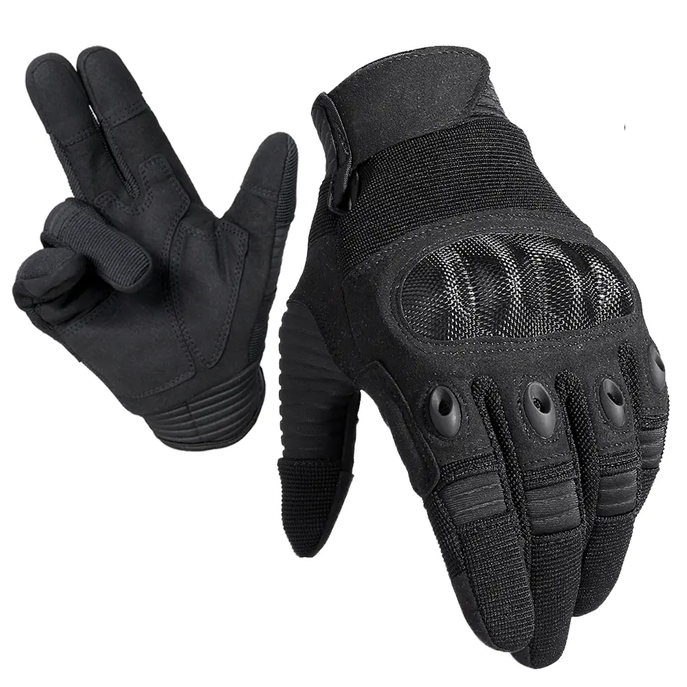 Hard Shell Protective Gloves Breathable Anti-Slip Outdoor Sports Gloves Tactical Shooting Climbing Working Motorcycle Riding Motobike Riders Gear Dirtbike Gear Outdoor Accessories Full Finger Gloves Protective Gear Motocross Gear
