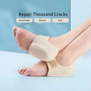 1 Pair Silicone Heel Pads, Shock Absorption, Relieving Leg Pressure, Adjustable Straps, Prevent Slipping Insoles Footwear Shoe Walking Active Arch patellaband Bedroom Parent
