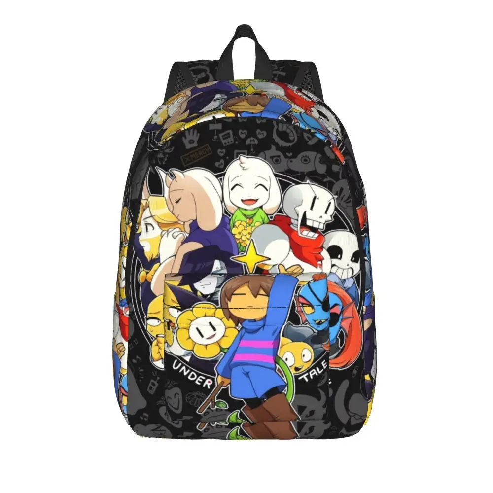 Popular Undertale Backpack  Women Men Polyester Workout Backpacks Soft Streetwear High School Bags Rucksack
