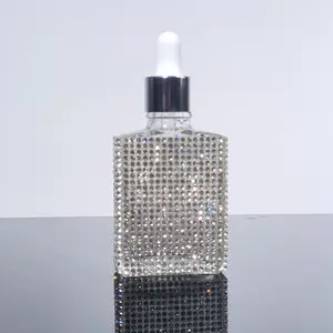 Luxury Sparkling Diamond Essential Oil Bottle, Empty Refillable Bottles, Elegant Design for Aromatherapy, Perfume Storage