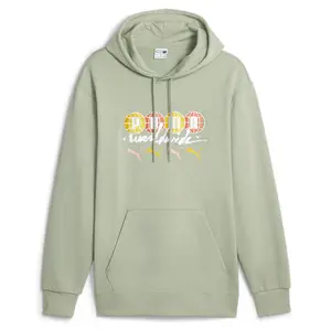 PUMA Mens Swxp Worldwide Hoodie Casual Outerwear Casual - Green