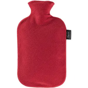 Fashy  Water Bottle with Fleece Cover Cranberry - Made in Germany