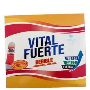 Vital Fuerte Antioxidant Beverage Reinforced with L-Carnitine 10 Microbottles of 15ml