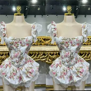 EASTER BUSTIER TOP- FLORAL PRINT