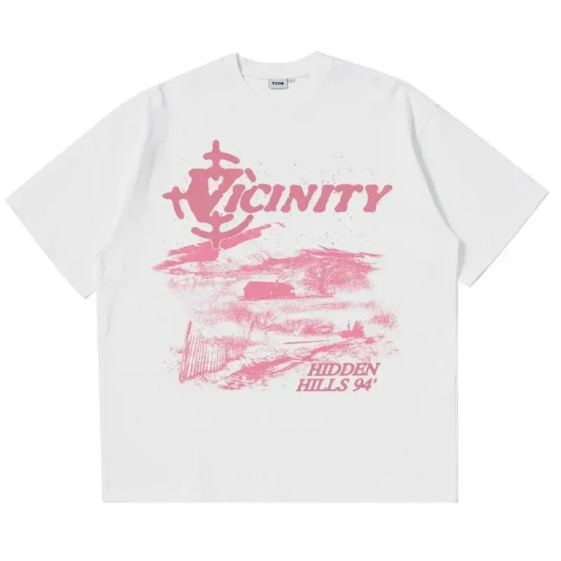 Men's T-Shirts Oversized Cotton Korean Fashion Vintage Graphic Y2k Tops Streetwear Short Sleeve Tees Harajuku Aesthetic Clothing