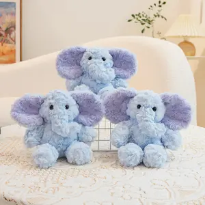 Cute Blue Mini Gigi Elephant Plush Toy, Soft Cartoon Animal Keychain, Unisex Gift for Girls, Long Nose Stuffed Doll, Bag Decoration