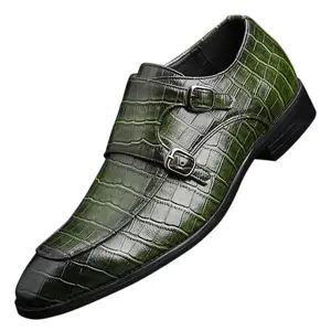 Men's Monk Strap Loafers - Formal Casual Footwear for Wedding Party