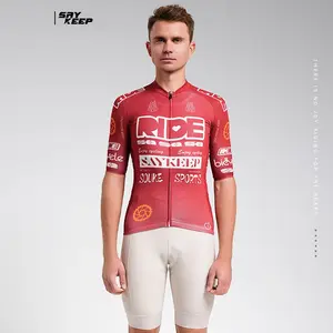 Men's Cycling Jersey Set Road Bike Jersey Zipper Pocket Short Sleeves Cycling Kits Bib Shorts 3D Padded