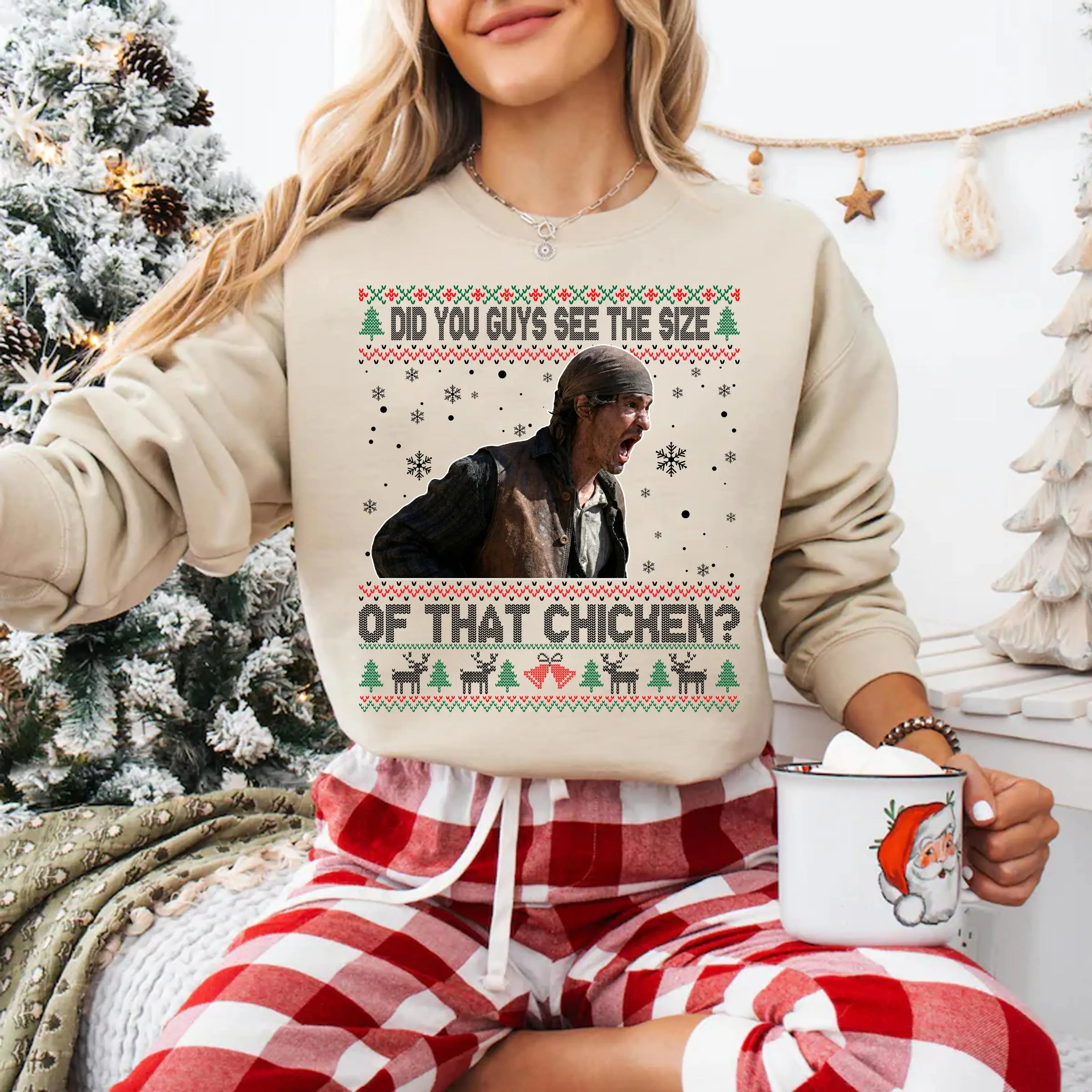 The size of that Chicken T-Shirt, Vintage Christmas Young Guns Tee, Old movie quote shirt, Funny Xmas Quote Tshirt, 80s Retro Cowboy movie Sweatshirt, Christmas Gift Idea For him