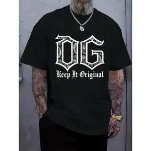 Unisex OG Graphic T-Shirt “Keep It Original” Print, Casual Streetwear Short Sleeve Crew Neck Tee, Soft Breathable Fabric, Classic Old English Letter Design, Comfortable Everyday Top for Men and Women