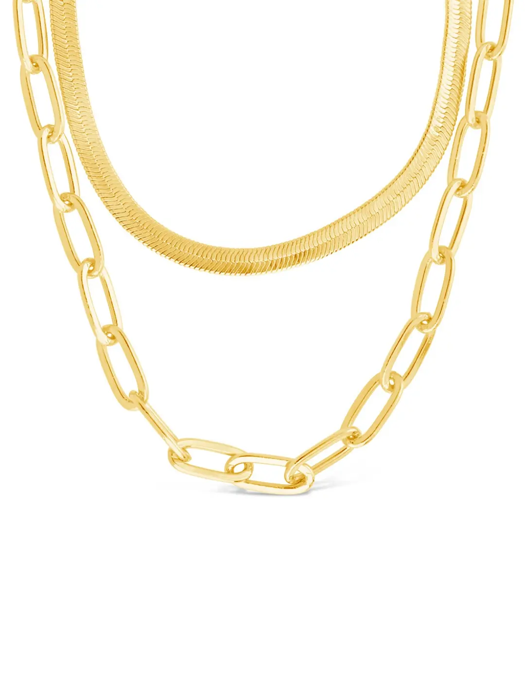 Sterling Forever Brinley Layered Sterling Silver Elegant Necklace - Gold Necklace Chain, Statement Chain for Adults Sterling Forever Brinley Layered Sterling Silver Elegant Necklace - Gold Necklace Chain, Statement Chain for Adults
