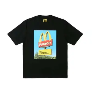 Palace x McDonald's Sign T-shirt Black Authentic Brand New Fashion Streetwear Hypebeast Limited Gift