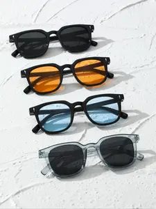 Classic Style Men's Sunglasses, 3-4 Pairs, High Quality, Trendy Casual Sunglasses, Perfect for Daily Life, Beach Parties, Fashionable Eyewear, Stylish Accessories