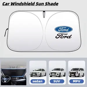 1pcs Car Front Windshield Sunshade, UV Blocking Heat Insulation Sunshade Board, Shade Curtain for Ford Models, Auto Accessories