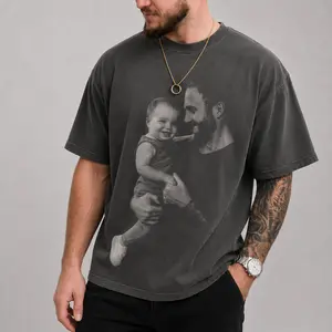 Personalized Photo Dad Shirt for Father’s Day, Custom Father Photo Tee, Gift for Dad Birthday, Vintage Photo Shirt for Men, Family Memory Tee, Custom Dad Portrait Shirt, Birthday Gift for Dad, Fathers Day Personalized Shirt, Custom Image Graphic Tee
