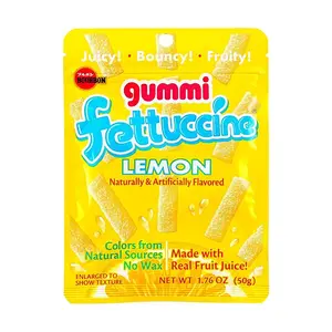 BOURBON Japanese Fettuccine Gummies Lemon Flavor 50g Chewy Soft Candy with Vitamin C