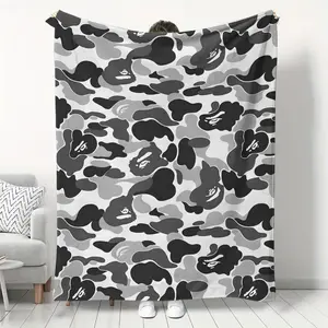 Camouflage Pattern Blanket, Comfortable Polyester Flannel Knitted Digital Printed Blanket, Multi-Purpose Soft And Warm Gifting Blanket, Modern Style, Fall Blanket, Sofa Cover, Flannel Fleece Blanket