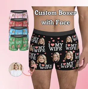 Custom Face boxers for Husband, Personalized Wedding Gift for Bridegroom, boxer with Face, Popular Anniversary Gift, Boyfriend Birthday Gift psd girls psd boxers Fabric Menswear