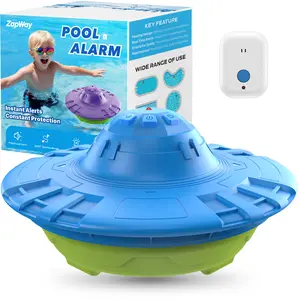 Pool Alarm with Indoor Receiver, 110dB Ultra Loud Floating Alarm for Inground & Above Ground Pools, Adjustable Sensitivity for Backyard Water Safety with Children & Pets, Violet-Mint
