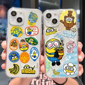 New Cute M-Minions Magsafe Magnetic Phone Case for iPhone 16 15 14 13 12 11 8 7 Plus Pro Max X XR XSMax Soft Clear Tpu Cover