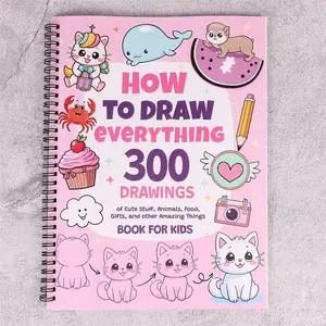 How to Draw Anything for Painting Enthusiasts, 300 Cute Step-By-Step Simple Diagrams, Adorable Animals, Food, Gifts, and More, Doodle Books
