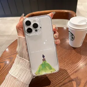 Tiana'S Enchanting Love Design Clear Space Shell, TPU Shock-Resistant Full Coverage Precision Protective Case, Compatible with for iPhone 17 Air 16 15 14 13 12 11 Pro Max Plus And Other Various Versions., Textured Phone Case, Temp