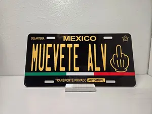 [HOT] Car Plate Decorative Muevete Alv Personalized Novelty Car Plate Muevete Alv Personalized Car License