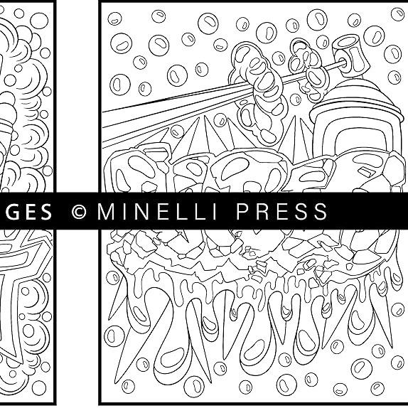 The Graffiti Art Coloring Book (Vol.1): Cool Graffiti Art Coloring Book for Adults and Teens With 40 Original Street Art Drawings,