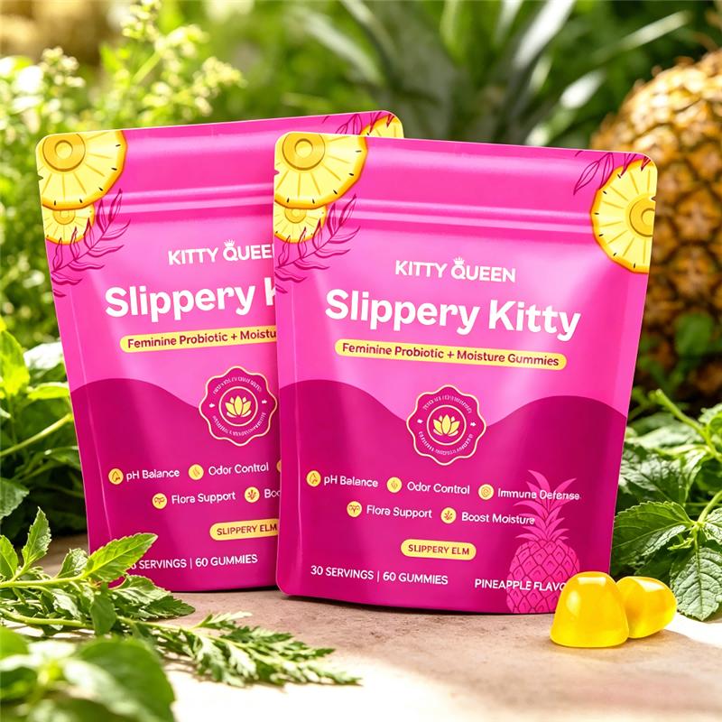 All in One Feminine Balance Gummies for Women, Probiotics Prebiotics & Slippery Elm Support Intimate Comfort & Digestive Health, 60 Count Natural Lactobacillus for pH Balance & Dryness