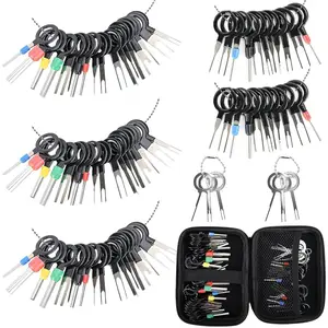 Terminal Pin Removal Tool Kit 82 Pcs Depinning Electrical Connector Pin Extractor Tool Set Wire Terminal Release for Automotive Car Household Devices - Black