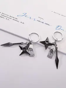 Fashionable and cool forehead protector, effortless short sword, hand-held sword keychain pendant, suitable for daily wear, vacation and dating occasions, and also a surprising and exquisite small gift, Stainless Steel Keychain
