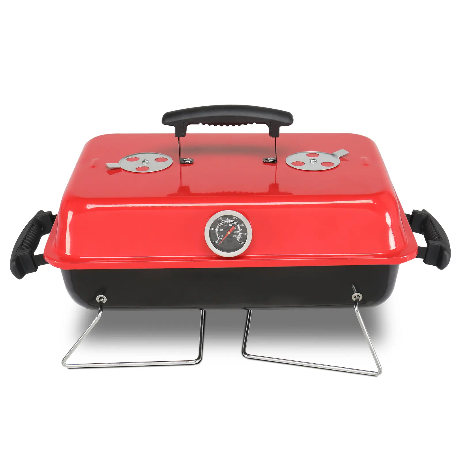 Portable Charcoal Grill Tabletop Smoker Heavy-Duty Compact Folding for Outdoor Cooking Camping Backyard Picnic Beach BBQ