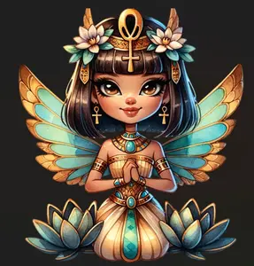 Kids Fairy Ready to Press Heat Transfer DTF Transfer Direct to Film with Egyptian Fairy Design for Heat Pressing 300-320°F for Cotton and Blends 270-290°F for Polyester