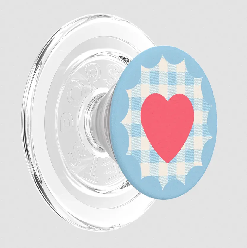 popsockets Gingham Heart  MagSafe PopGrip