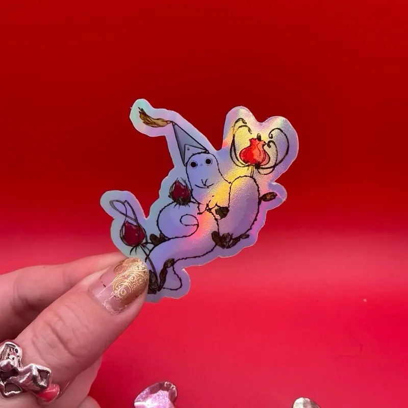 Witch Hat Atelier Brush Buddy  holographic-=%2= Sticker=%2= UV-Resistant Waterproof-=%2= Anime=%2=--=%2=- Decal=%2=-- gift sticker-=%2= anime=%2=-=%2= character=%2=-=%2= anime=%2= anime character car deca