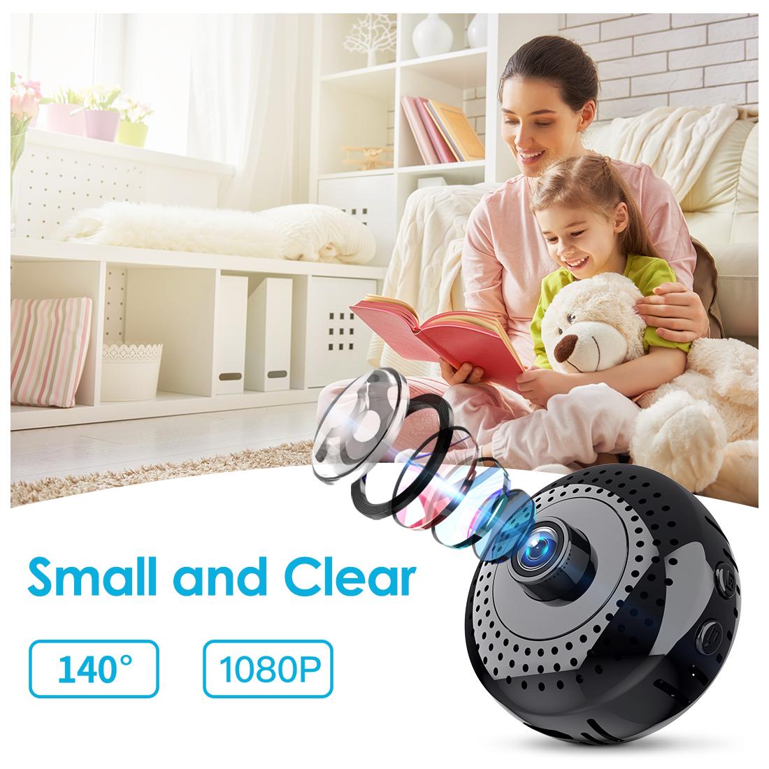 L27 4K HD Hidden Camera WiFi Security Camera Spy Cam Indoor Nanny Cam Home Security Camera App Control Motion Detection Night Vision Surveillance Camera Mini  with Infrared