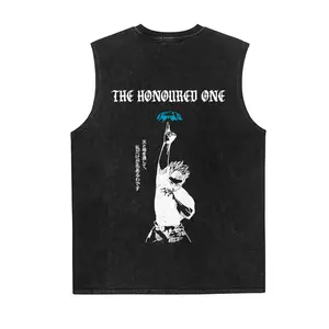 Jujutsu Kaisen Anime Vintage Tank 90s Graphic Sleeveless Tank Tops Men Vest Streetwear Outfits Men Vacation Outfits Sleeveless Shirt
