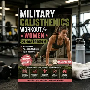 Calisthenics Workout for Women, 28-Day Bodyweight Program, No Equipment, 15-45 Minute Workouts, Build Strength, Lean Muscle, Home Fitness