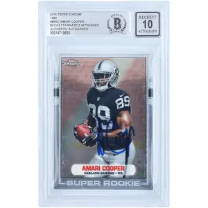 Amari Cooper Oakland Raiders Autographed 2015 Topps Chrome 1989 Super Rookies #89-AC Beckett Fanatics Witnessed Authenticated 10 Rookie Card - Fanatics Authentic Certified