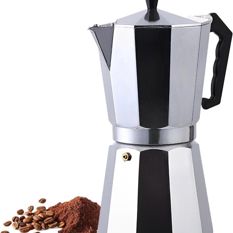 9Cup Silver Classic Stovetop Espresso and Coffee Maker Aluminum Coffeemaker Percolator Moka Express and Cuban Café Brewing brevillebaristaexpress Lightweight Pots Tea