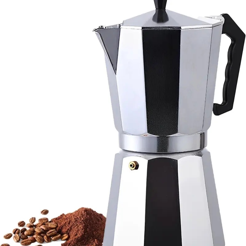 9Cup Silver Classic Stovetop Espresso and Coffee Maker Aluminum Coffeemaker Percolator Moka Express and Cuban Café Brewing brevillebaristaexpress Lightweight Pots Tea