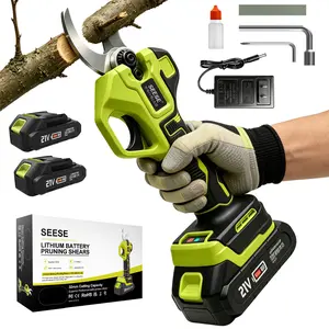 SEESE Electric Pruning Shears for Gardening: 1.25" Cutting Cordless Power Pruner, Brushless Motor, Dual21V Battery For Tree & FlowerTrimming SEESE Electric Pruning Shears for Gardening: 1.25" Cutting Cordless Power Pruner, Brushless Motor, Dual21V Battery For Tree & FlowerTrimming