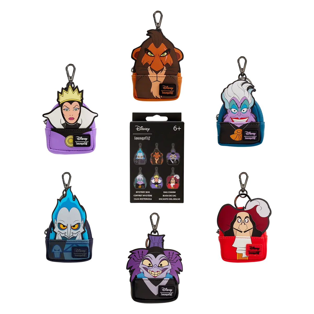 Disney Villains Cosplay Blind Box Mini Backpack Keychain Charm