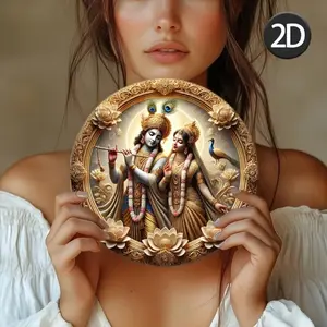 Vintage Indian Deity Metal Wall Art, Intricate Hindu Gods Design, Durable & Weather-Resistant