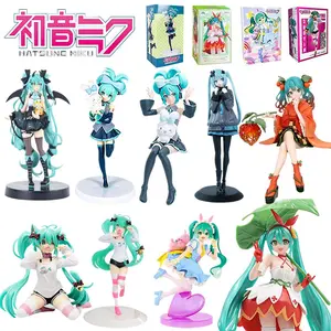 17CM Anime Hatsune Miku X Cinnamoroll Figure Anime Peripheral Collectible Models Decorative Decorations Children Kawaii Gift