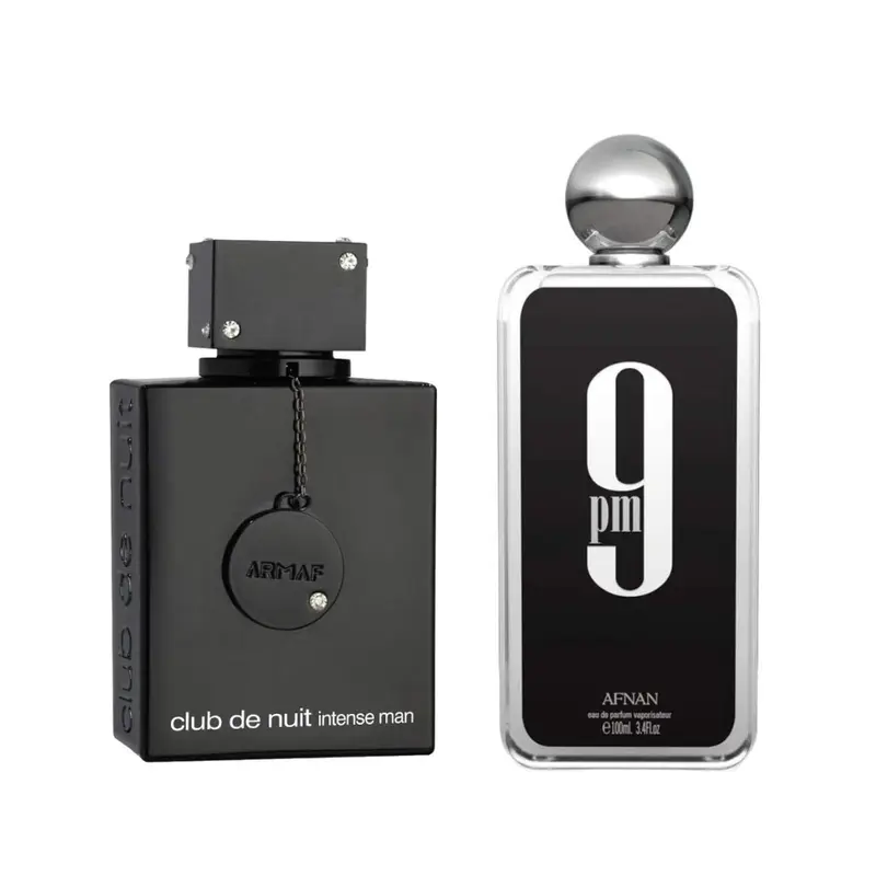 Armaf Club De Nuit Intense Men & Afnan 9PM 2-Pack | 3.6 oz + 3.4 oz | Long Lasting Amber Woody & Vanilla Fragrance Set for Men | Bold, Sophisticated & Timeless