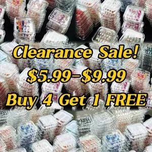 Buy 4 get 1 free for this link. CLEARANCE SALE!!! 10 Pcs Handmade Press-on-Nails various collection Mystery set